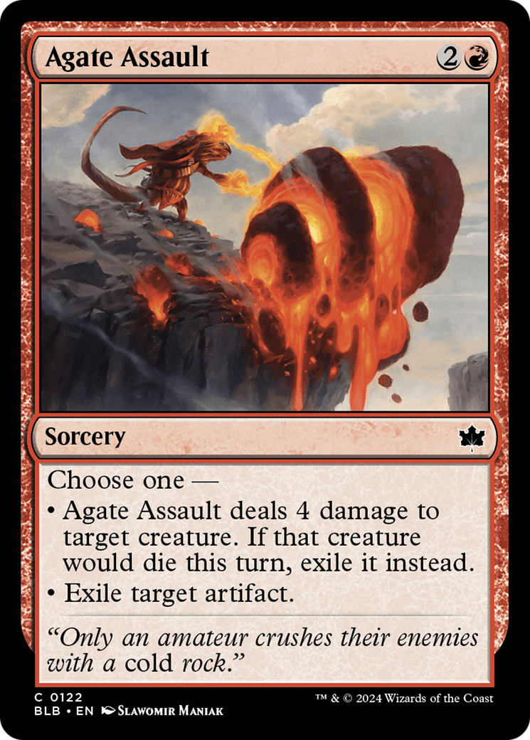 Agate Assault (BLB-122) - Bloomburrow Foil 