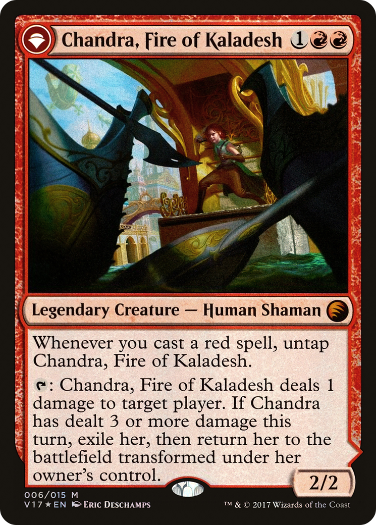 Chandra, Feu de Kaladesh // Chandra, Flamme Rugissante (V17-006) - From the Vault : Transformation : (originpwdfc) Foil 