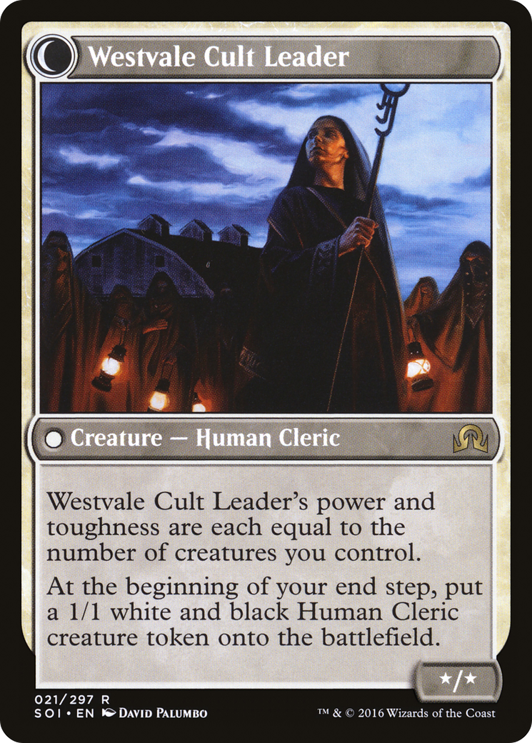 Capitaine de la milice Hanweir // Chef du culte de Westvale (SOI-021) - Shadows over Innistrad : (Transformation double face) Foil 