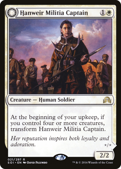 Capitaine de la milice Hanweir // Chef du culte de Westvale (SOI-021) - Shadows over Innistrad : (Transformation double face) Foil 