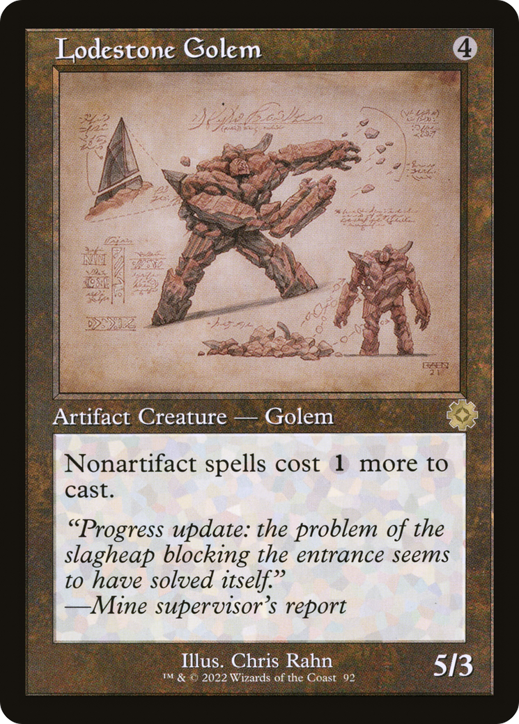 Lodestone Golem (Schematic) (BRR-092) - The Brothers' War Retro Artifacts Foil