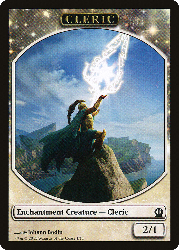 Cleric Token (THS-001) - Theros Tokens: (enchantment)