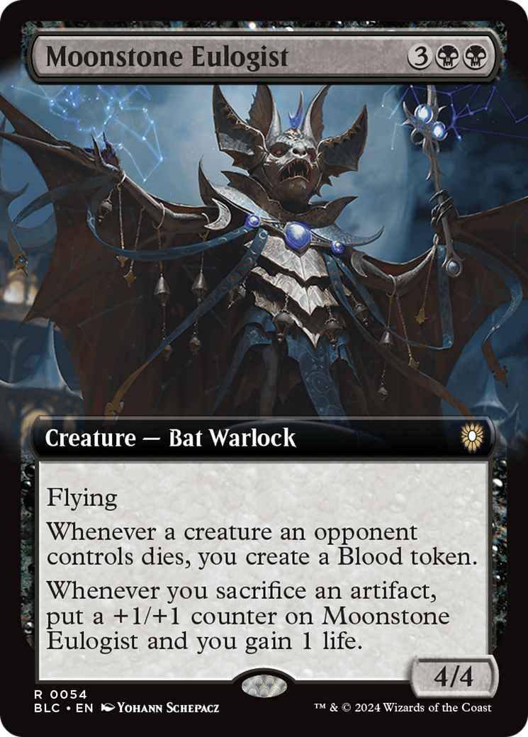 Moonstone Eulogist (BLC-054) - Bloomburrow Commander: (Extended Art)