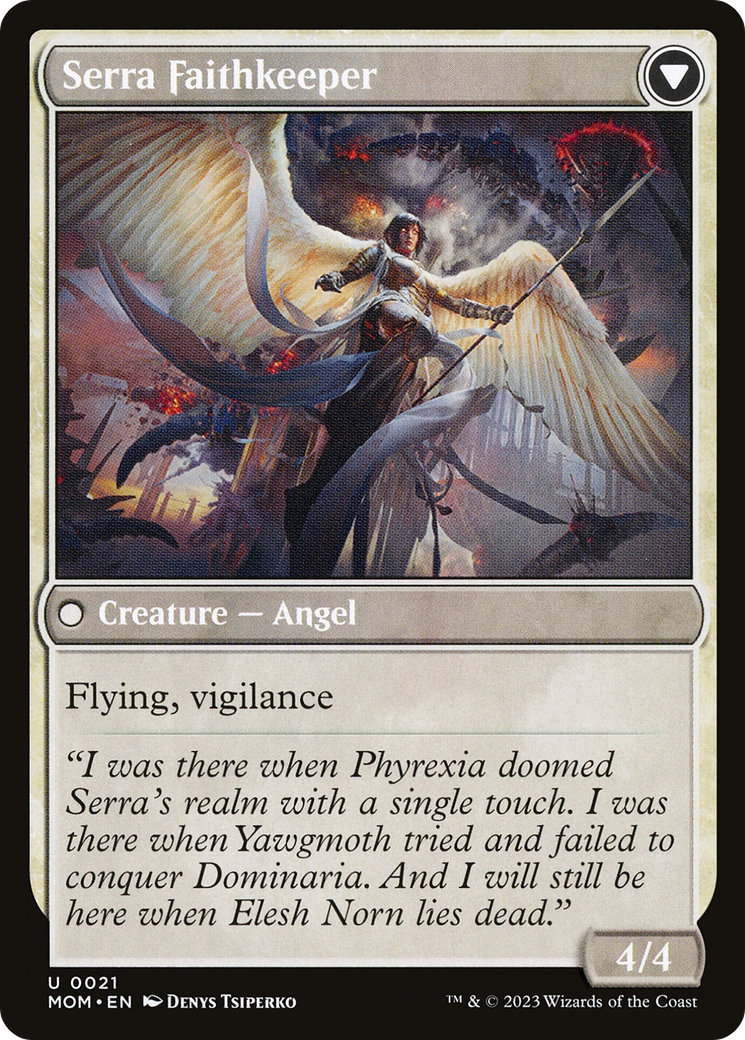 Invasion de Dominaria // Serra Faithkeeper (MOM-021) - Marche de la Machine 