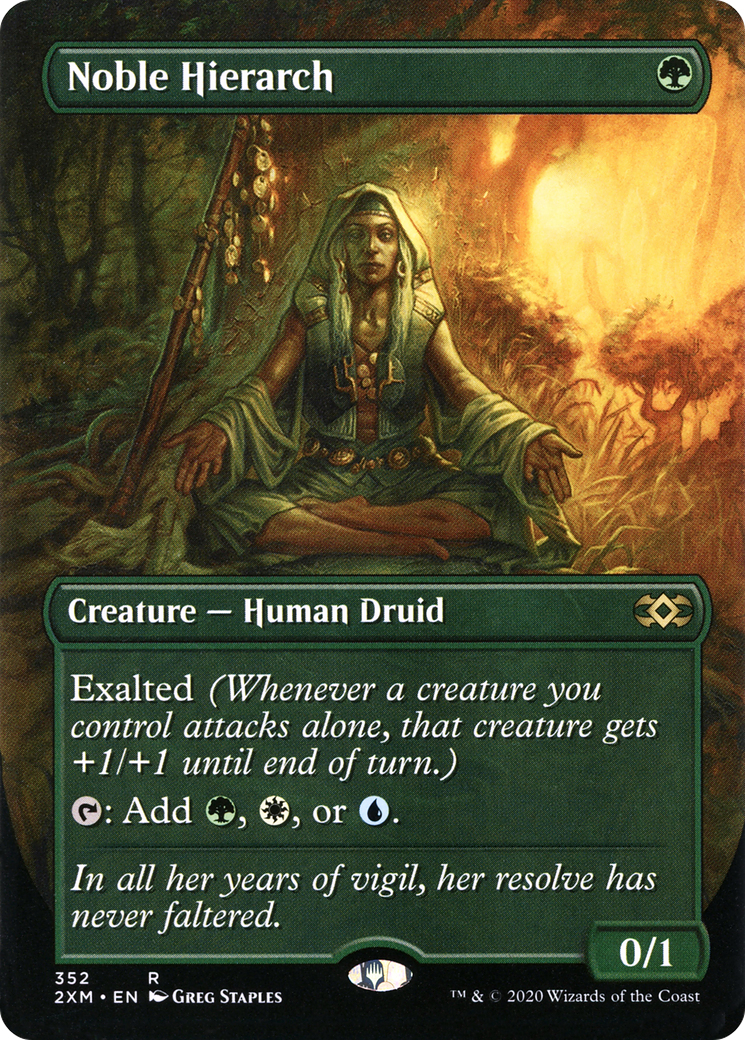 Noble Hierarch (Borderless) (2XM-352) - Double Masters (Borderless) Foil
