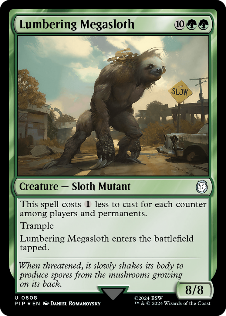 Lumbering Megasloth (Surge Foil) (PIP-608) - Fallout Foil