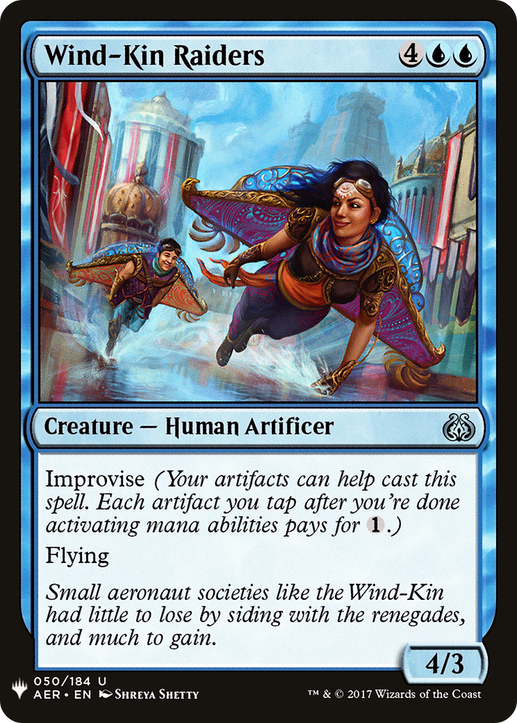 Wind-Kin Raiders (PLST-AER-50) – La liste 