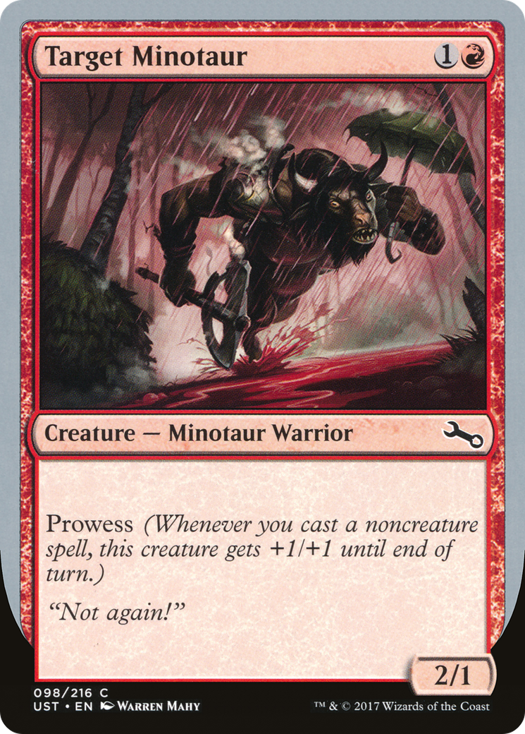 Cible Minotaure (UST-98B) - Feuille instable 