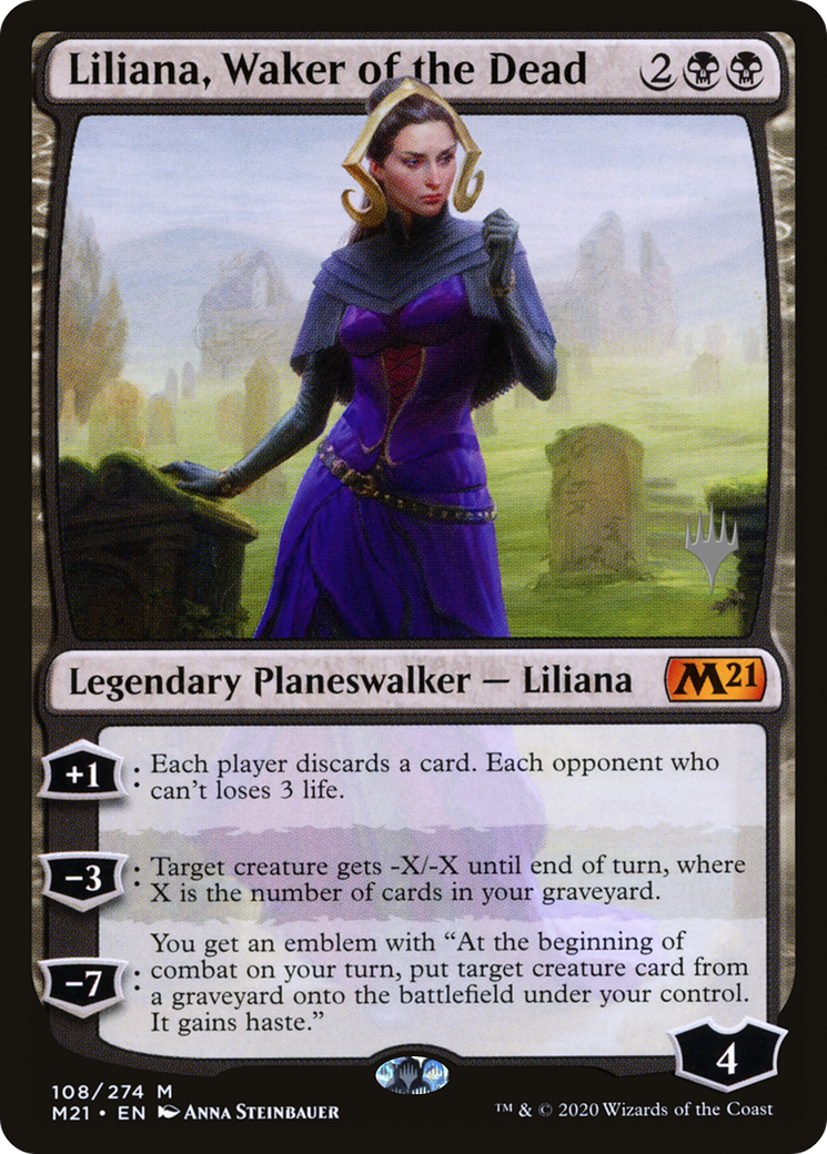 Liliana, Waker of the Dead (PPM21-108) - Core Set 2021 Promos Foil