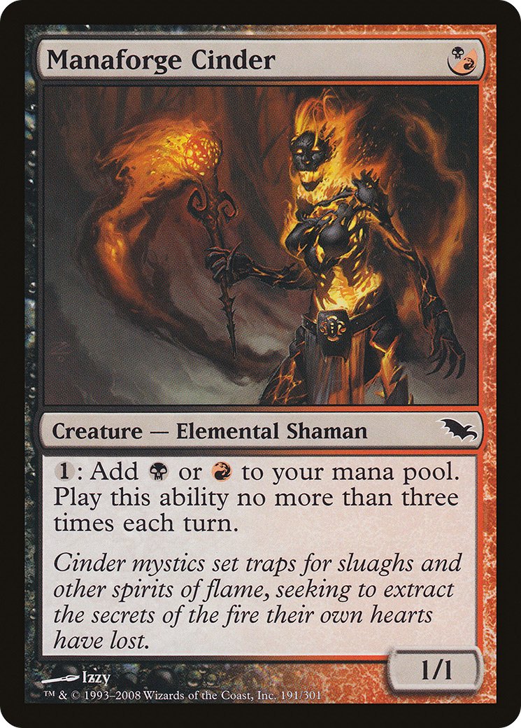 Cendres de Manaforge (SHM-191) - Feuille de Shadowmoor 
