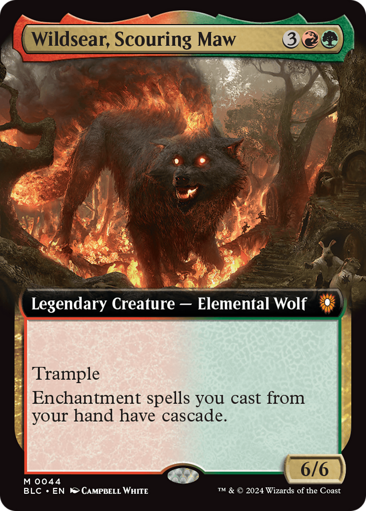 Wildsear, Scouring Maw (BLC-044) - Bloomburrow Commander: (Extended Art) Foil