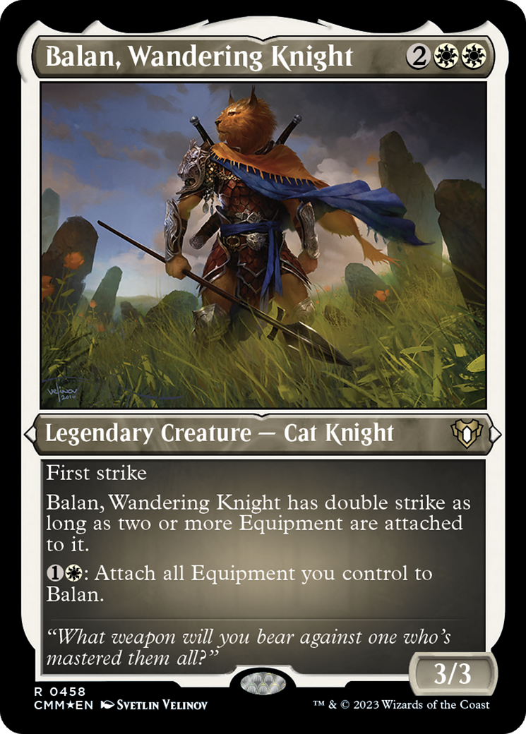 Balan, Chevalier errant (CMM-458) - Commander Masters Etched Foil 