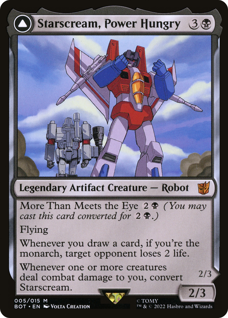 Starscream, assoiffé de pouvoir // Starscream, chef chercheur (BOT-005) - Transformers : (convertdfc) 