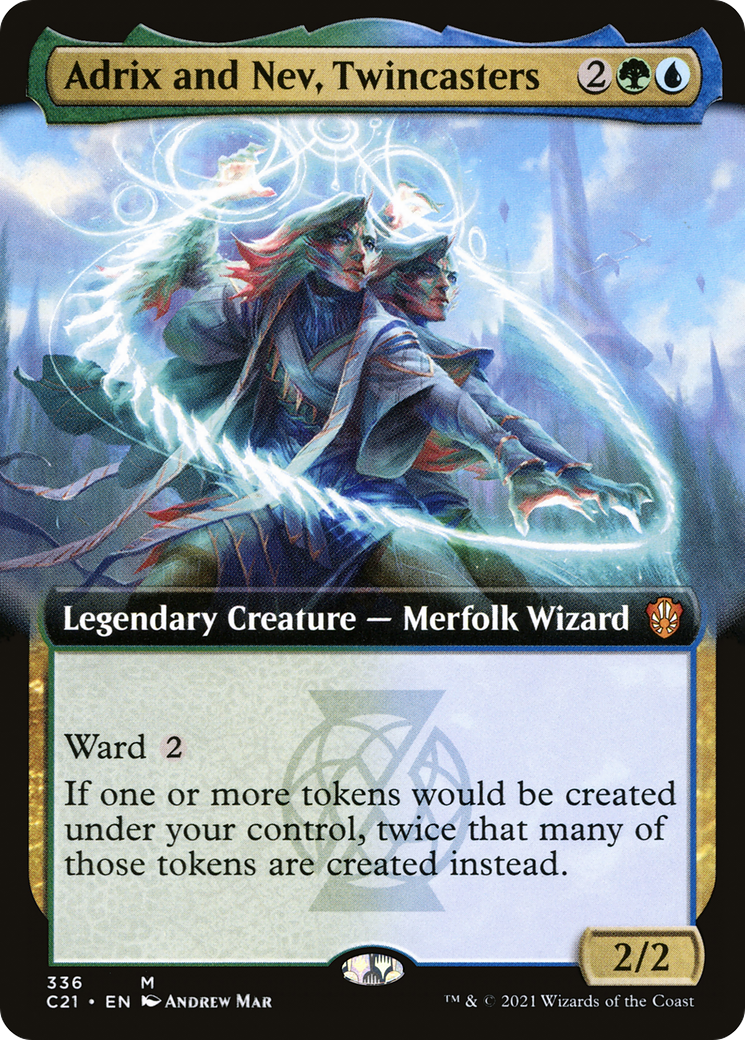 Adrix et Nev, Twincasters (C21-336) - Commander 2021 : (Extended Art) 