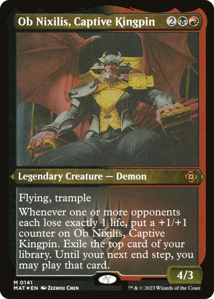 Ob Nixilis, Captive Kingpin (MAT-141) - March of the Machine: The Aftermath Etched Foil
