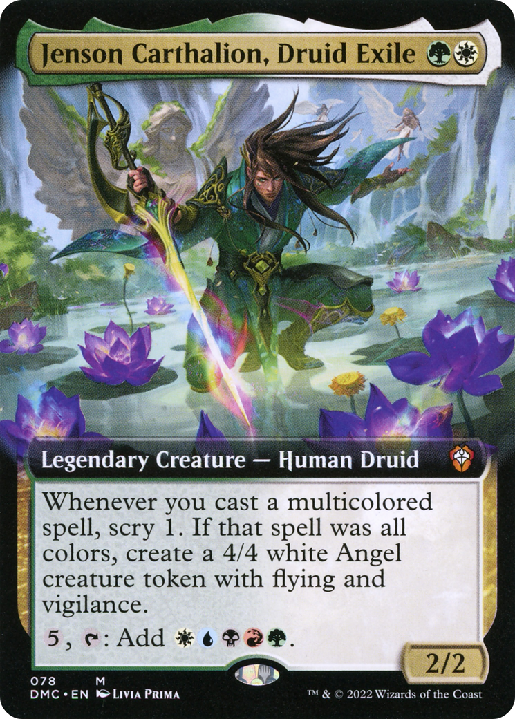 Jenson Carthalion, Druid Exile (Extended Art) (DMC-078) - Dominaria United Commander: (Extended Art) Foil