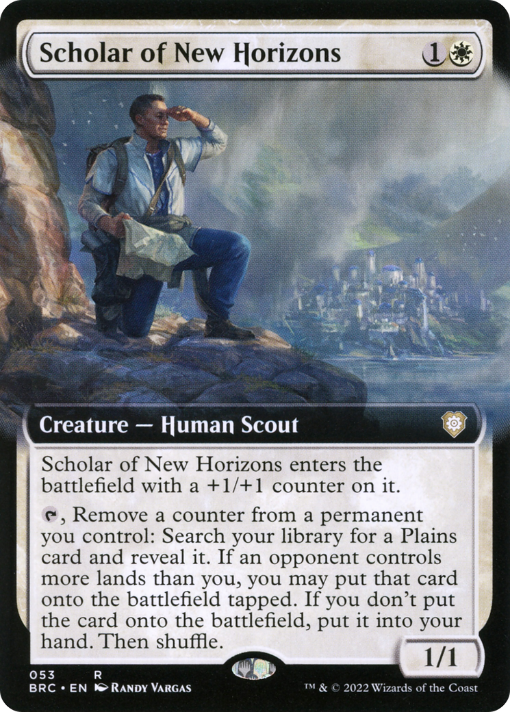 Scholar of New Horizons (Extended Art) (BRC-053) - The Brothers' War Commander: (Extended Art)