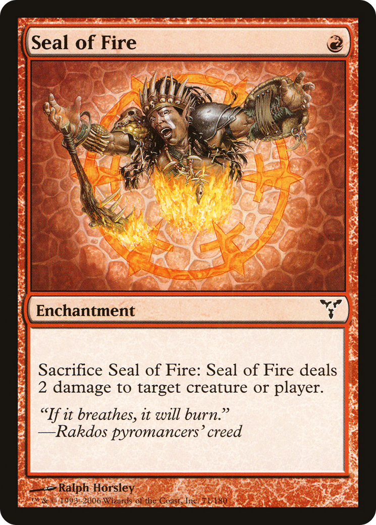 Sceau de Feu (DIS-071) - Dissension Foil 