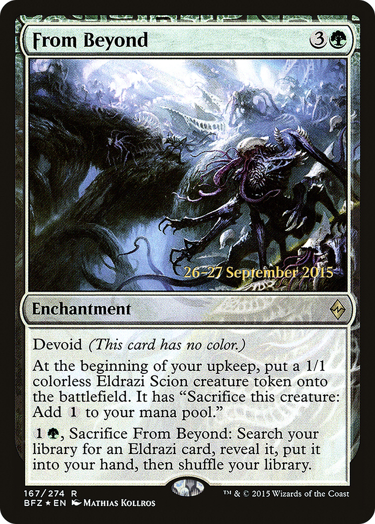 From Beyond (PRE-167) - Battle for Zendikar Promos: (devoid) Foil