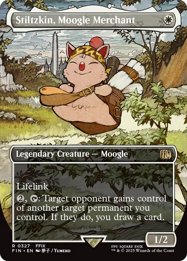 Stiltzkin, Moogle Merchant (Borderless) (FIN-327) - FINAL FANTASY (Borderless) Foil