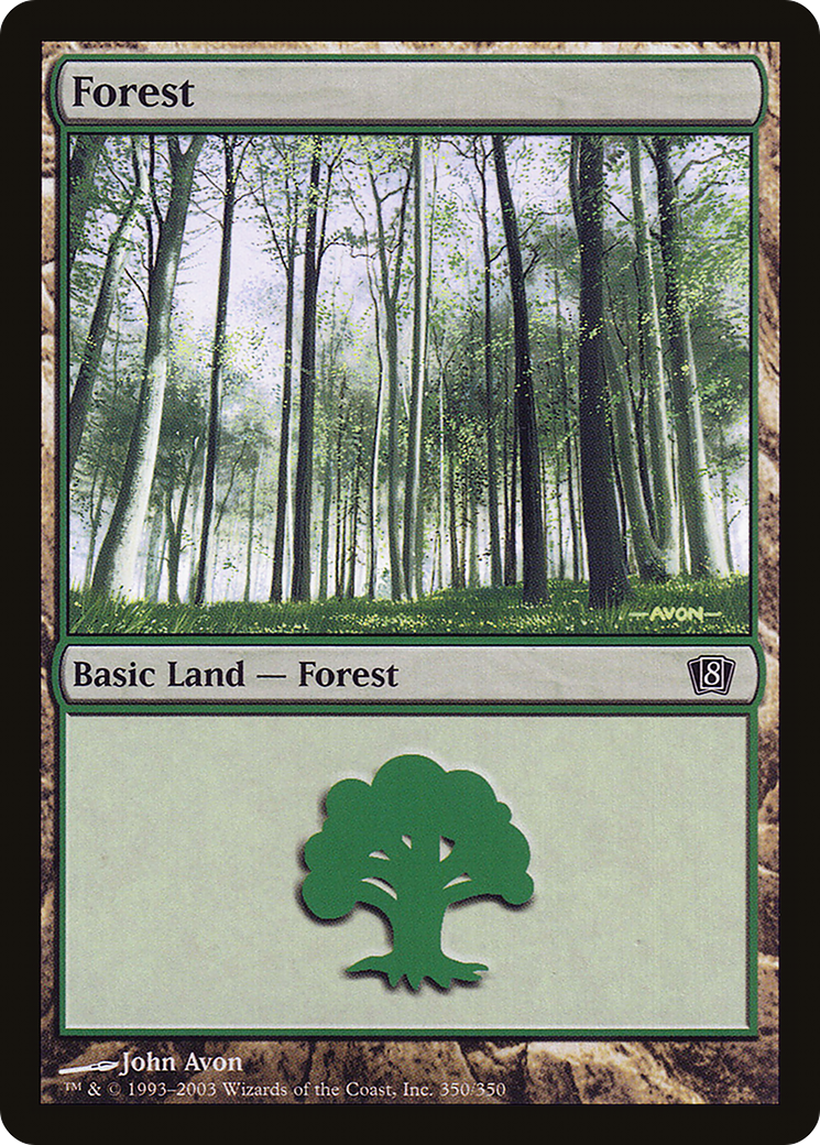 Forest (350) (8ED-350★) - Eighth Edition Foil
