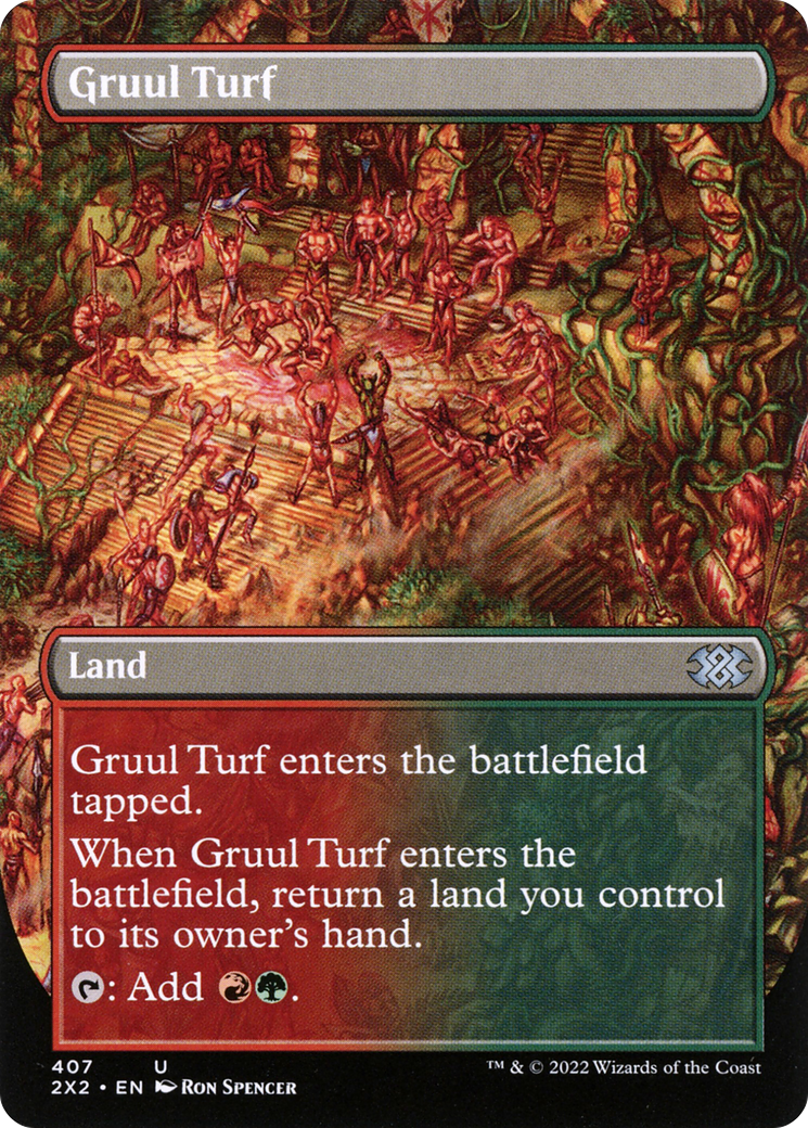 Gruul Turf (Borderless) (2X2-407) - Double Masters 2022 (Borderless) Foil