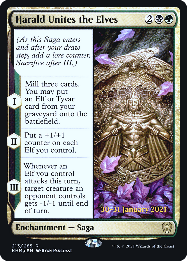 Harald Unites the Elves (PRE-213) - Kaldheim Promos Foil