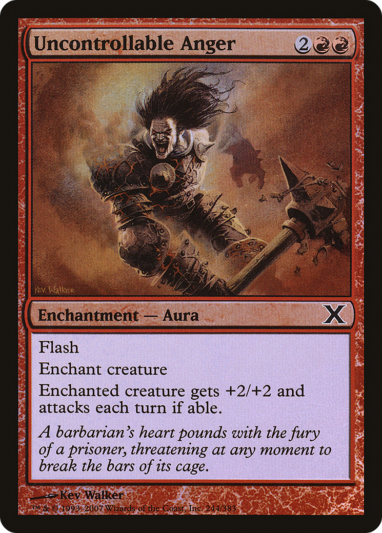 Uncontrollable Anger (10E-244★) - Tenth Edition Foil