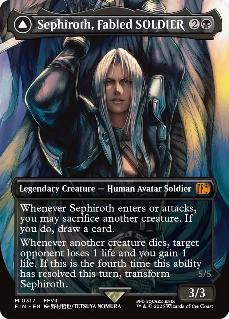 Sephiroth, Fabled SOLDIER (Borderless) (0317) (FIN-317) - FINAL FANTASY (Borderless) Foil
