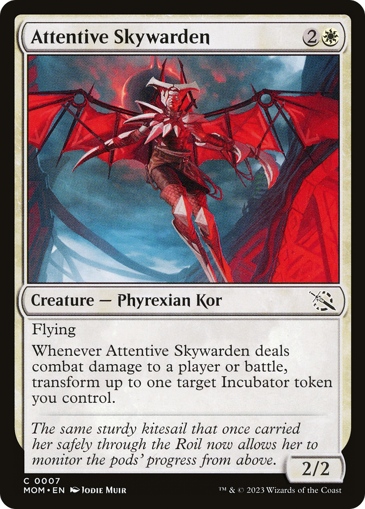 Attentive Skywarden (MOM-007) - March of the Machine Foil