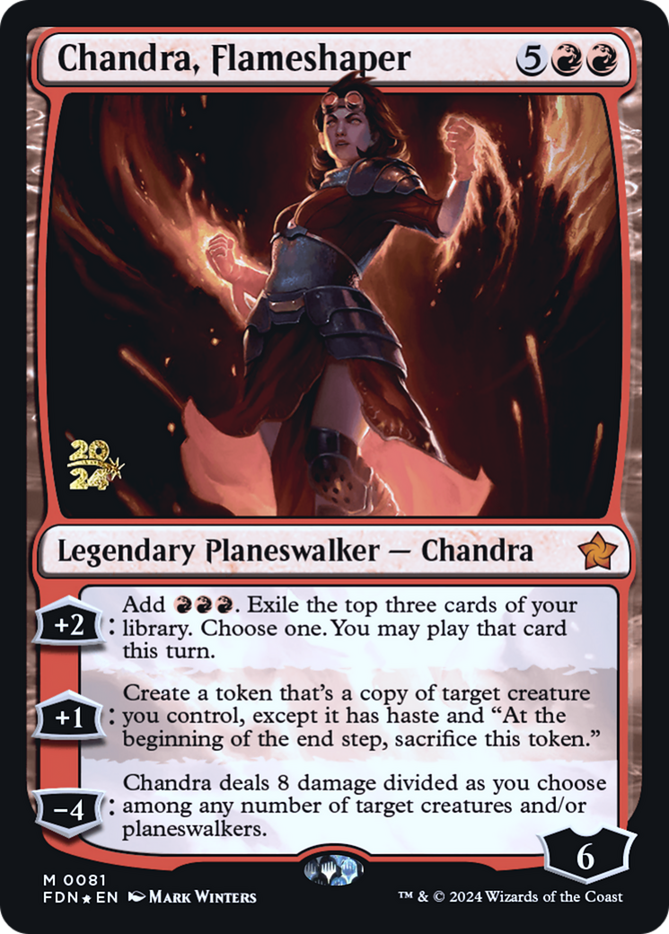 Chandra, Flameshaper (PRE-81S) - Foundations Promos Foil