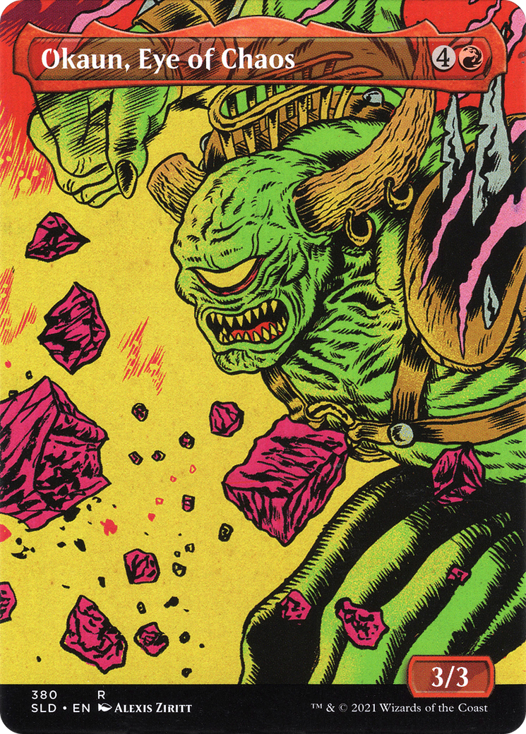 Okaun, Eye of Chaos (Display Commander) - Thick Stock (SLD-380★) - Secret Lair Drop (Borderless)