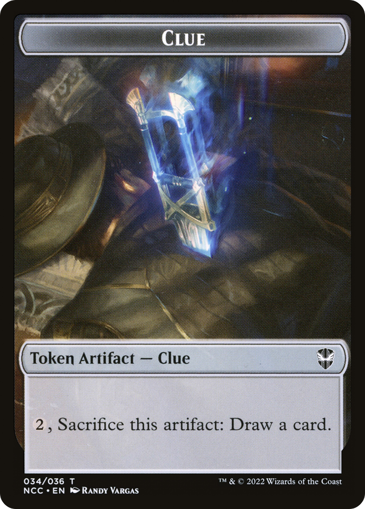 Clue (TNCC-034) - New Capenna Commander Tokens Foil