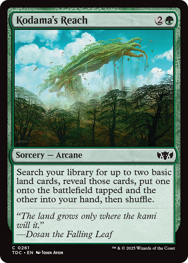 Kodama's Reach (TDC-261) - Commandant : Tarkir : Tempête de dragons 