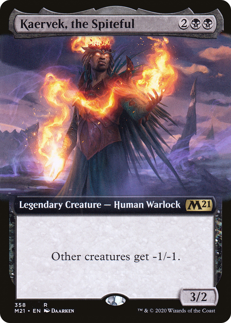 Kaervek, the Spiteful (Extended Art) (M21-358) - Core Set 2021: (Extended Art)