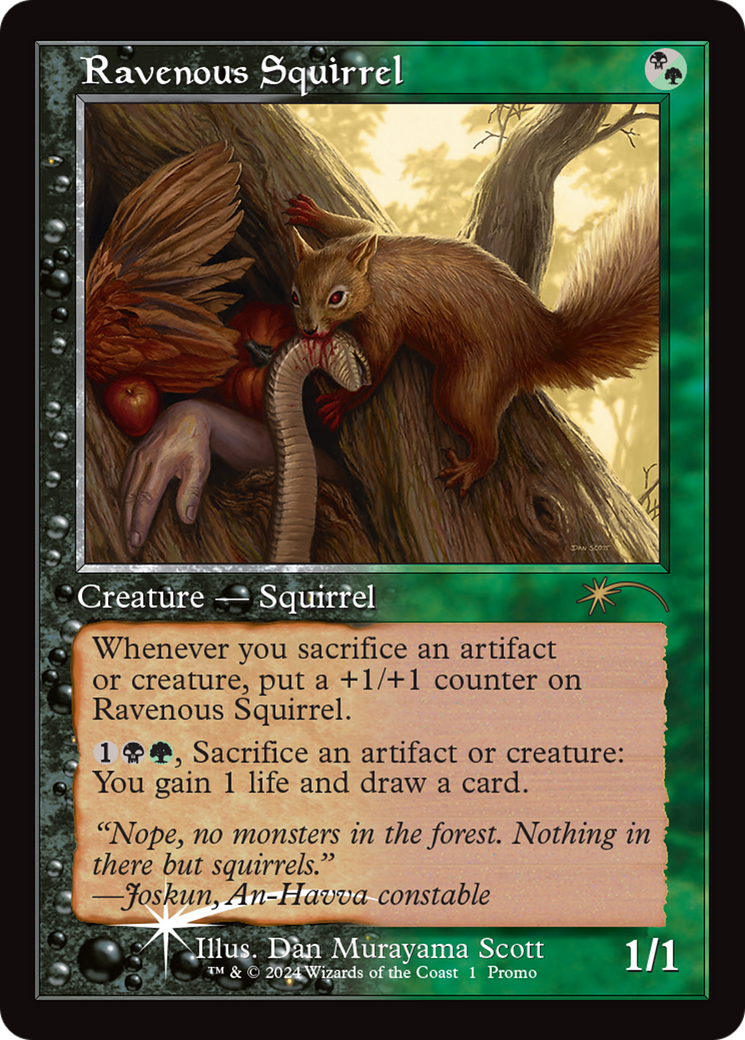 Ravenous Squirrel (OHP-001) - Wizards Play Network 2024 Foil