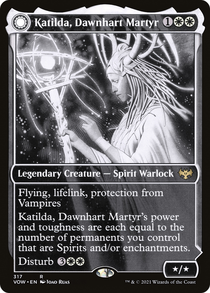 Katilda, Dawnhart Martyr (Showcase) (VOW-317) - Innistrad: Crimson Vow: (Showcase, Double Faced Transform) Foil