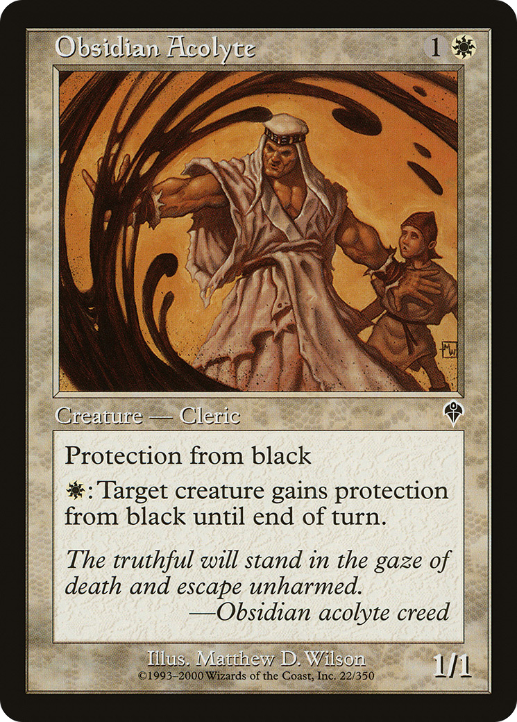 Acolyte d'obsidienne (INV-022) - Feuille d'invasion 