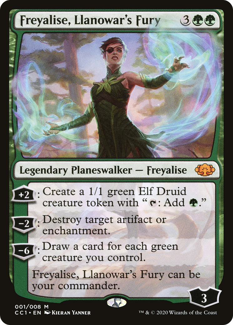 Freyalise, Fureur de Llanowar (CC1-001) - Collection Commander : Vert 