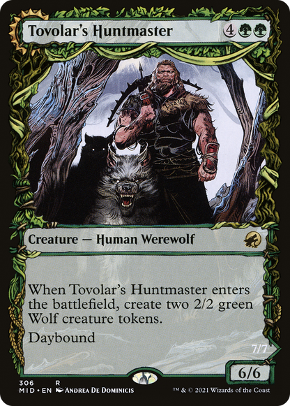 Tovolar's Huntmaster (Showcase) (MID-306) - Innistrad: Midnight Hunt: (Showcase, Double Faced Transform) Foil