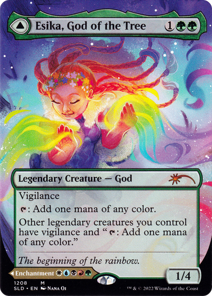 Esika, God of the Tree (Display Commander) - Thick Stock (SLD-1208) - Secret Lair Drop (Borderless)