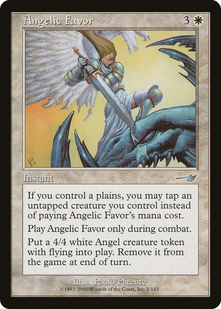 Faveur angélique (NEM-001) - Feuille Nemesis 