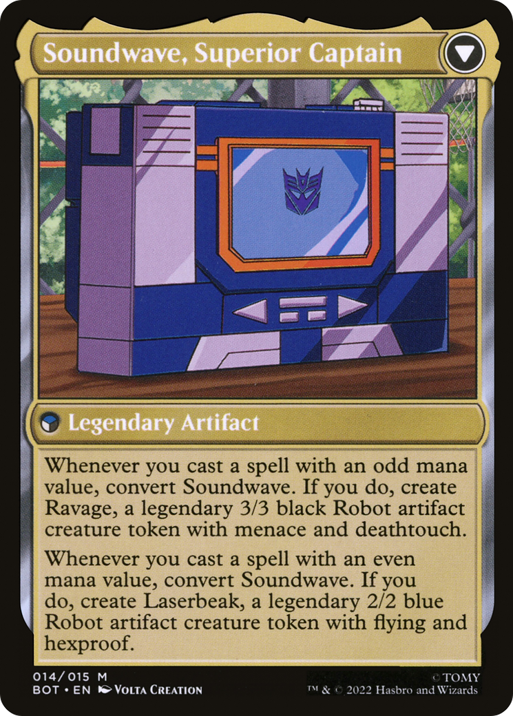 Soundwave, Sonic Spy // Soundwave, Capitaine Supérieur (BOT-014) - Transformers : (convertdfc) 