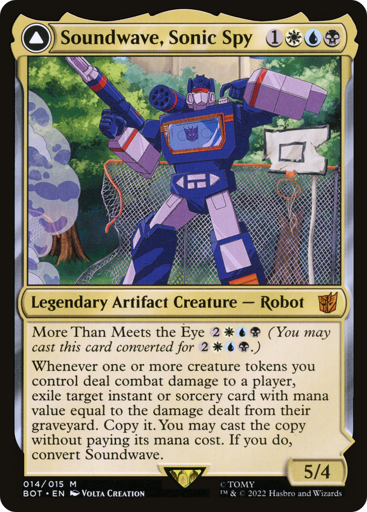 Soundwave, Sonic Spy // Soundwave, Capitaine Supérieur (BOT-014) - Transformers : (convertdfc) Foil 