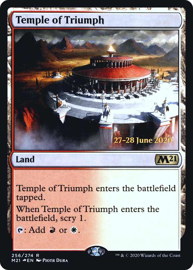 Temple of Triumph (M21) (PRE-256S) - Core Set 2021 Promos Foil