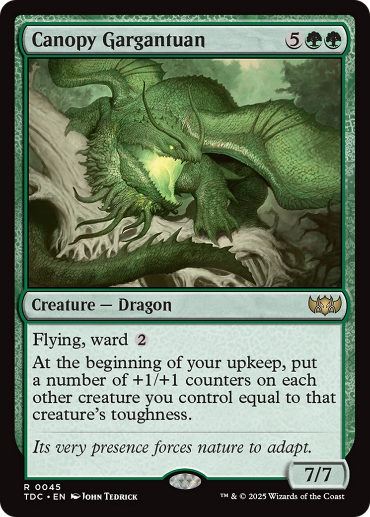 Canopée Gargantuesque (TDC-045) - Commandant : Tarkir : Tempête de Dragons 