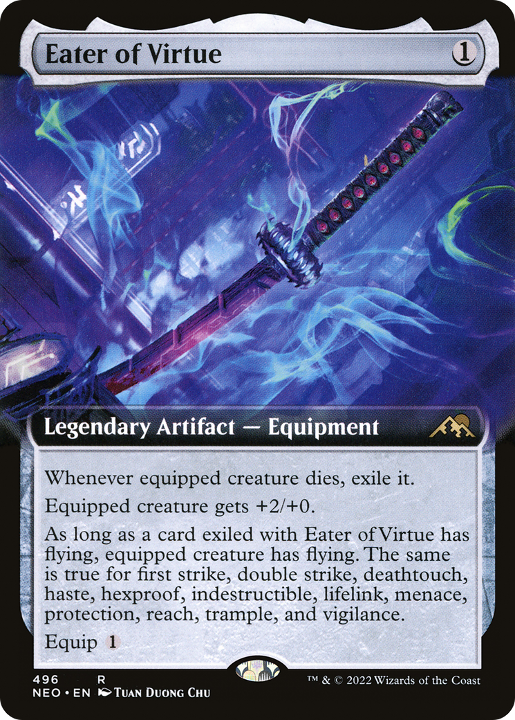 Eater of Virtue (Extended Art) (NEO-496) - Kamigawa: Neon Dynasty: (Extended Art) Foil