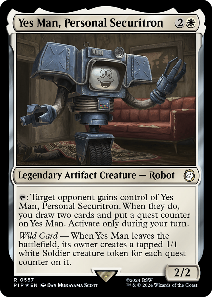 Oui, l'homme, Securitron personnel (PIP-557) - Fallout Foil 