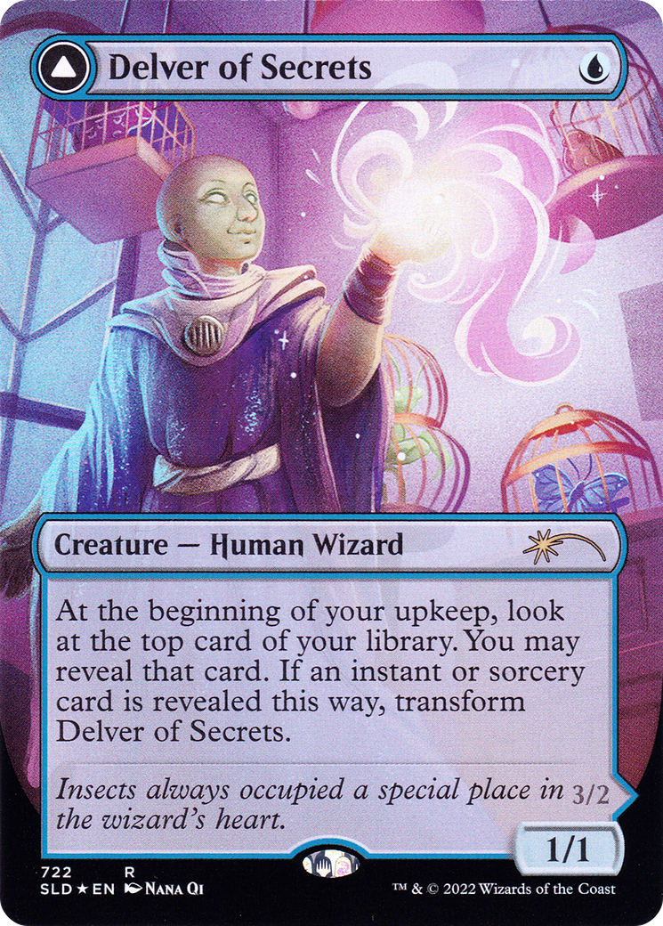 Delver of Secrets (SLD-722) - Secret Lair Drop (Borderless) Foil