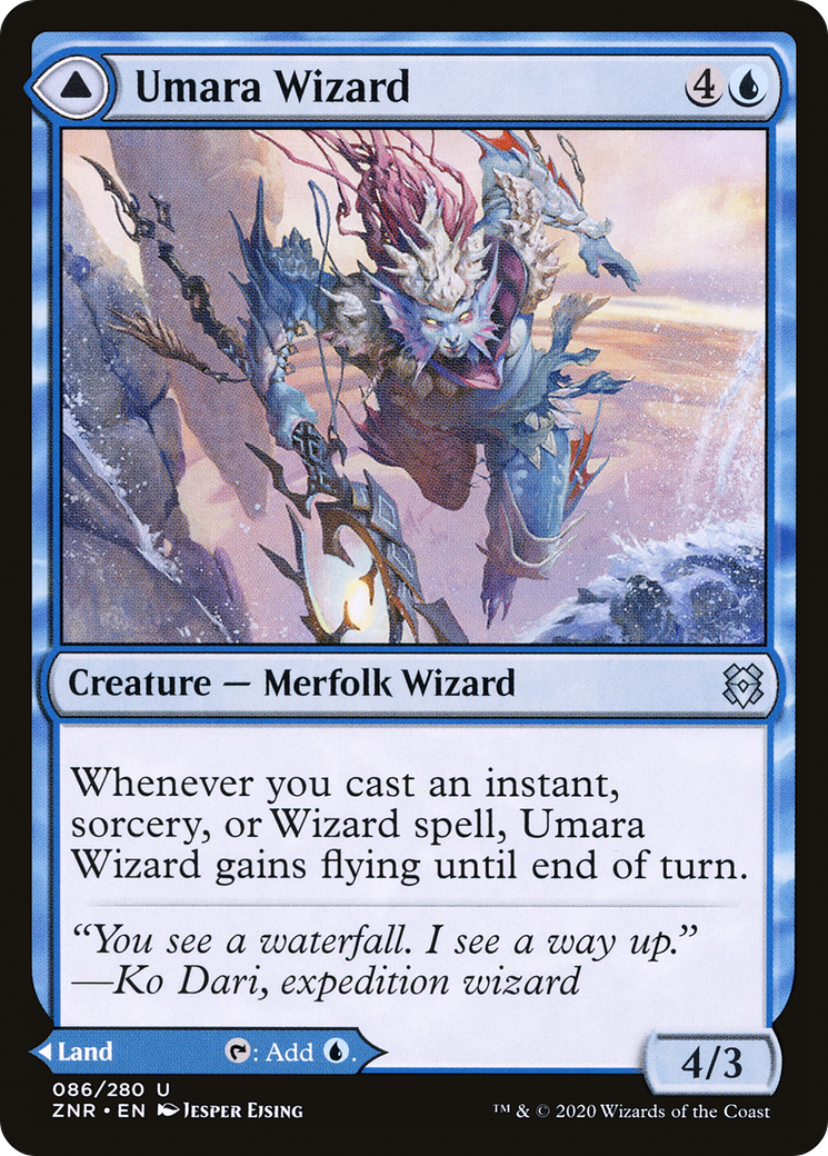 Sorcier d'Umara // Chutes du ciel d'Umara (ZNR-086) - Zendikar Rising 